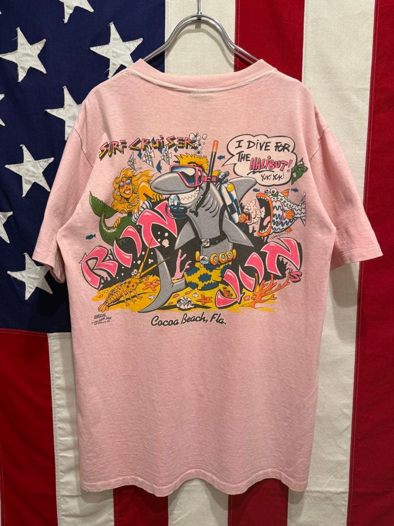 ★80s★USA製★RONJON★ロンジョン★オールドサーフ★ポケットTシャツ★