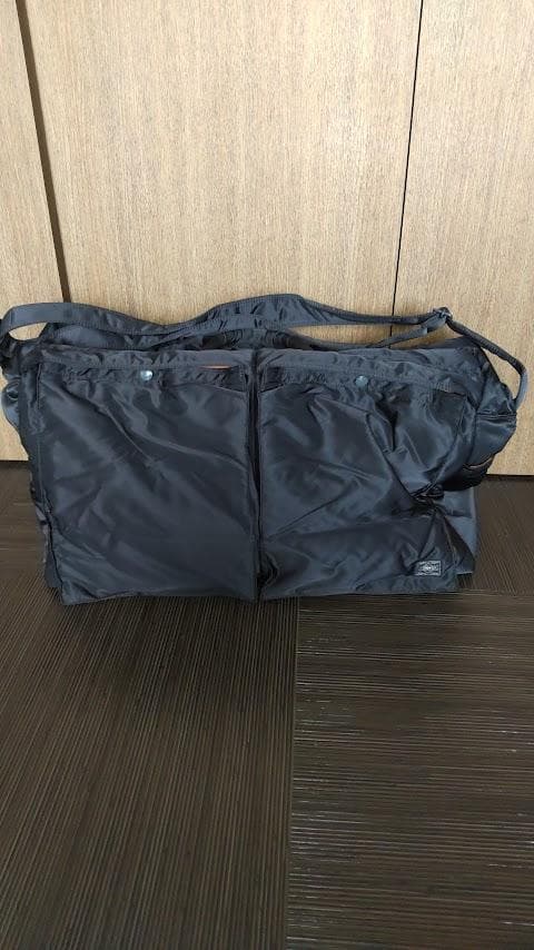 1度使用ポーターPORTERブラックナイロン大型旅行カバンボストンバッグ