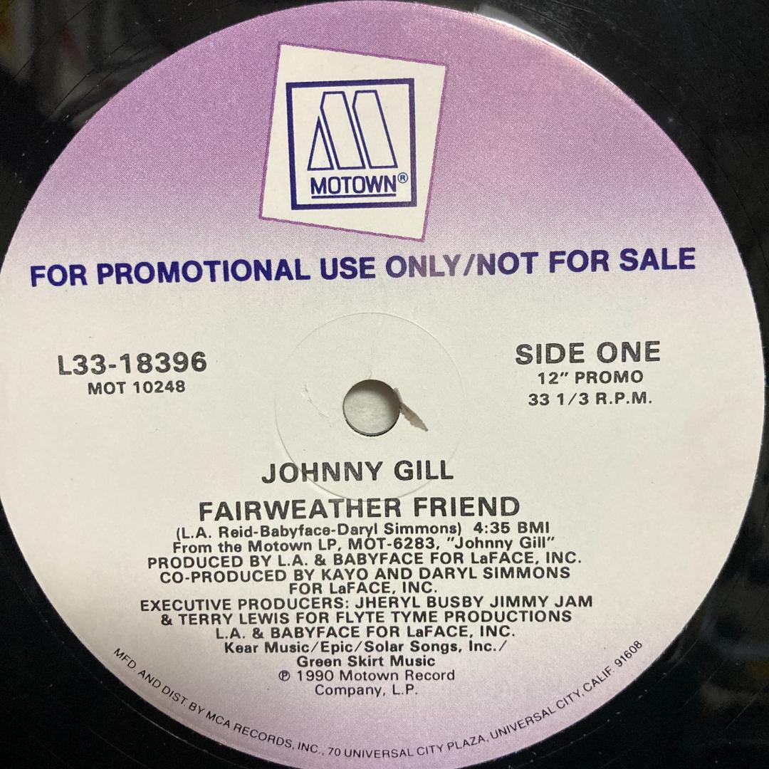 洋楽 Johnny Gill/\"Fairweather Friend\" 12' US