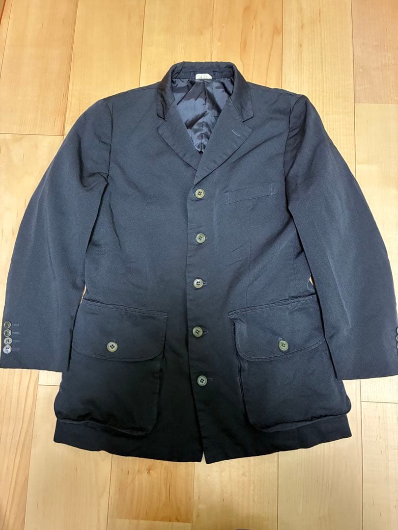 コムデギャルソン　オムドゥ　ポリエステル　染色　縮絨　ジャケット　美品