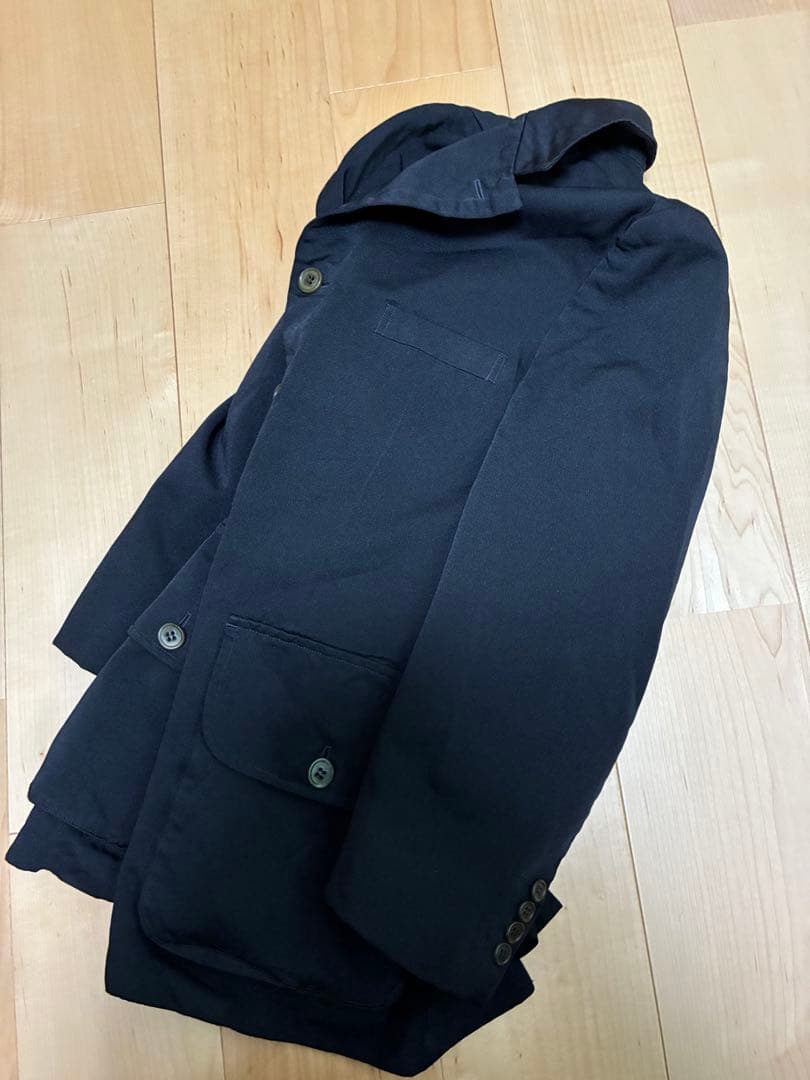 コムデギャルソン　オムドゥ　ポリエステル　染色　縮絨　ジャケット　美品