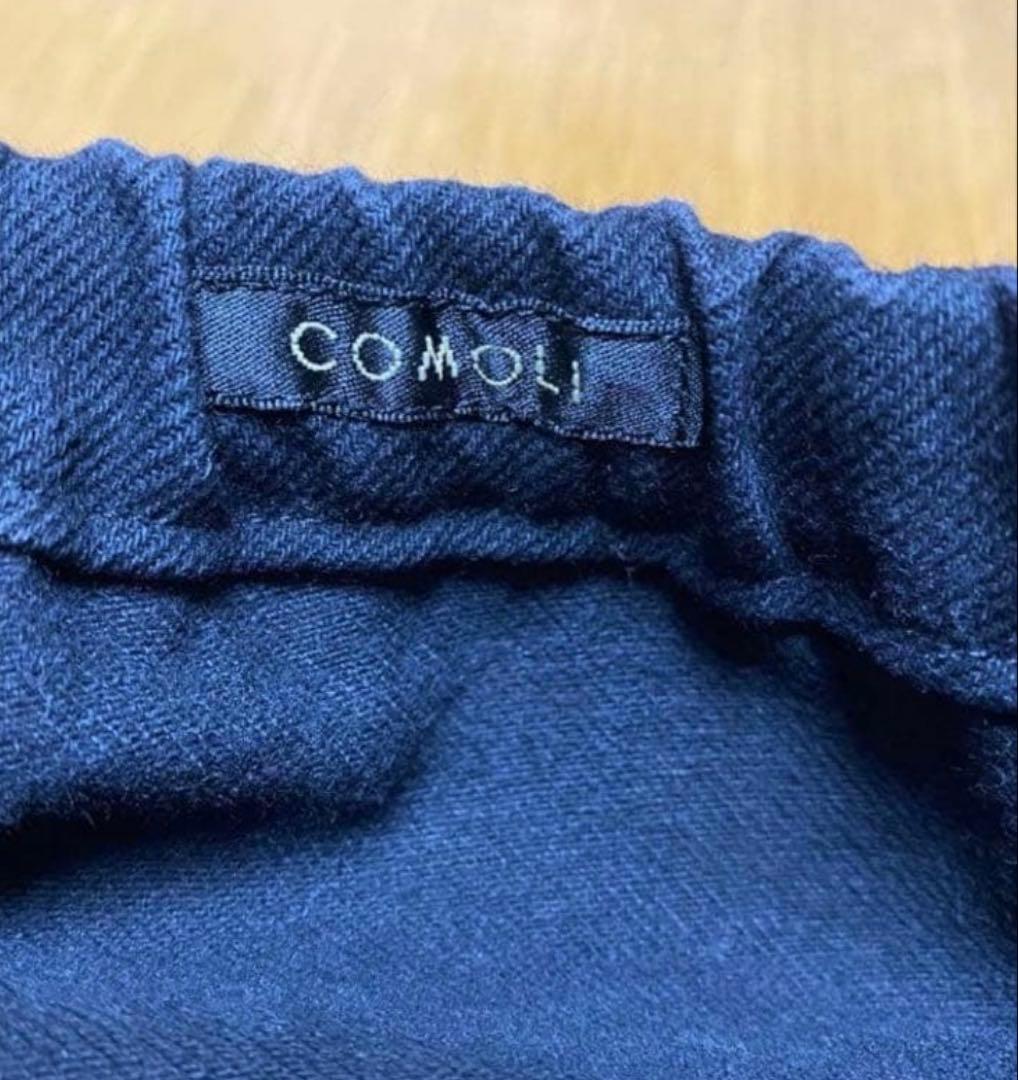 COMOLI 25SS ブラックドリルテーパードパンツ 2