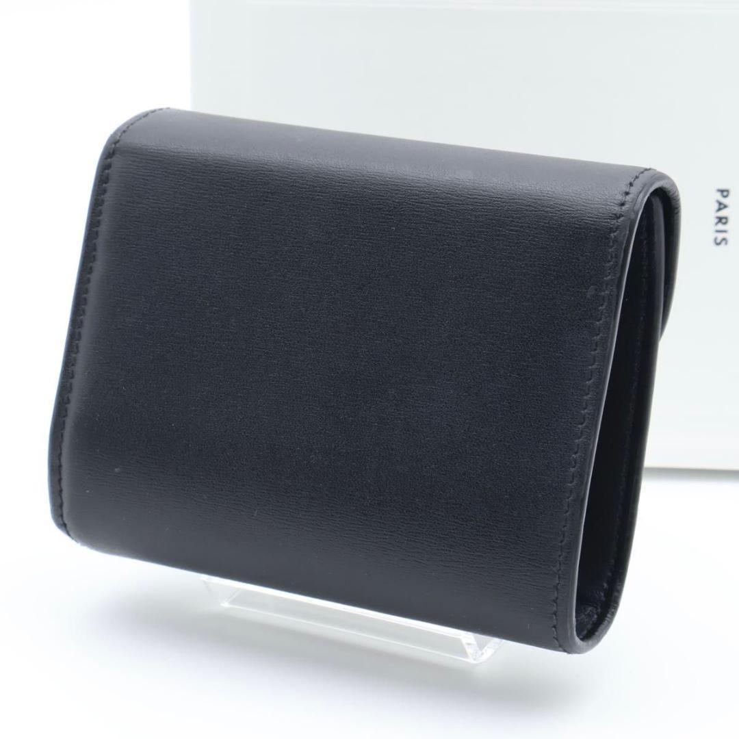 【極美品】CELINE スモールフラップウォレット　三つ折り財布　黒