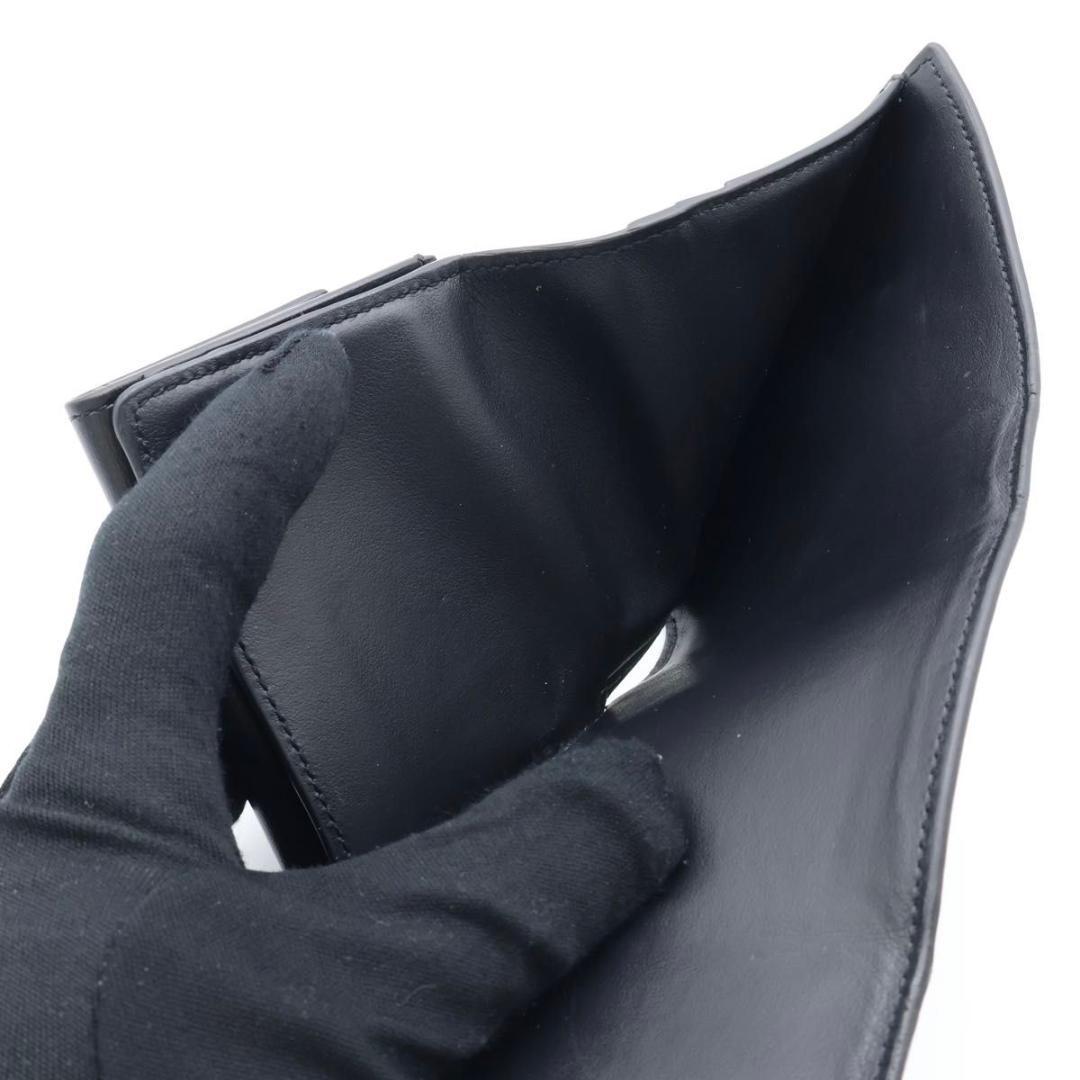 【極美品】CELINE スモールフラップウォレット　三つ折り財布　黒
