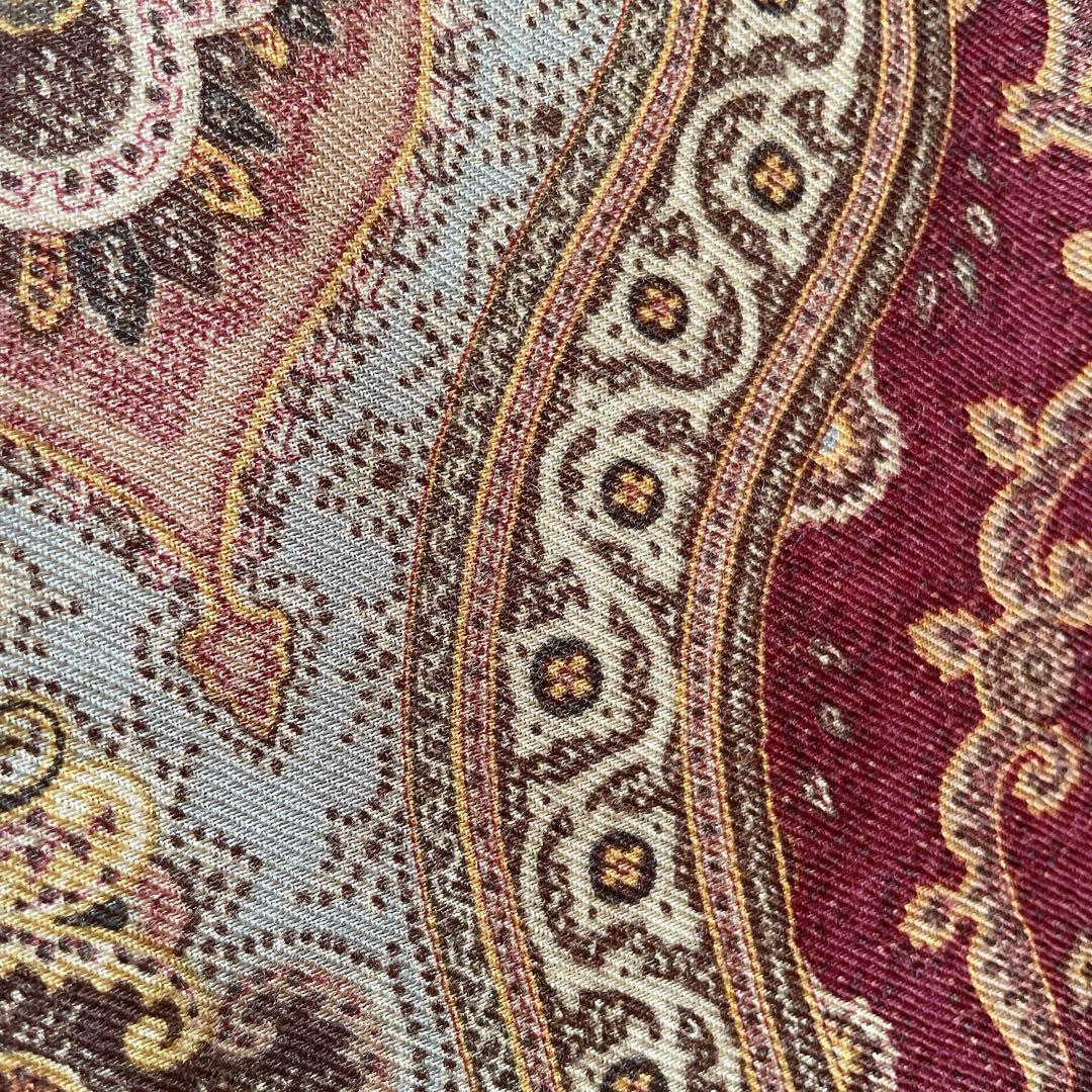 ☆極美品☆ETRO エトロ　ストール マフラー　シルク混　ペイズリー　イタリア製