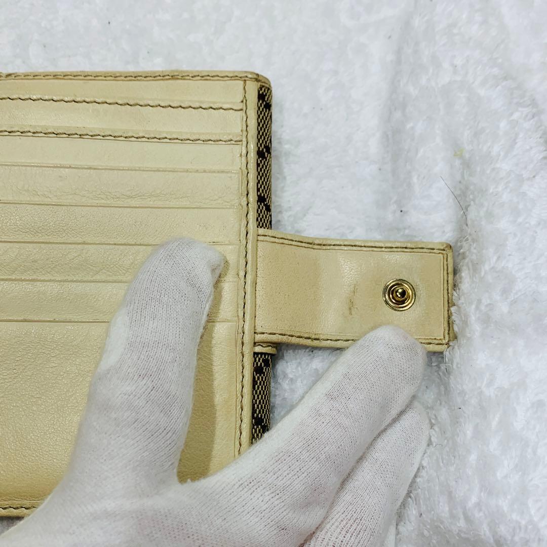 ⭐️激レア、GUCCI　二つ折り財布、GG柄　インターロッキングキャンバス