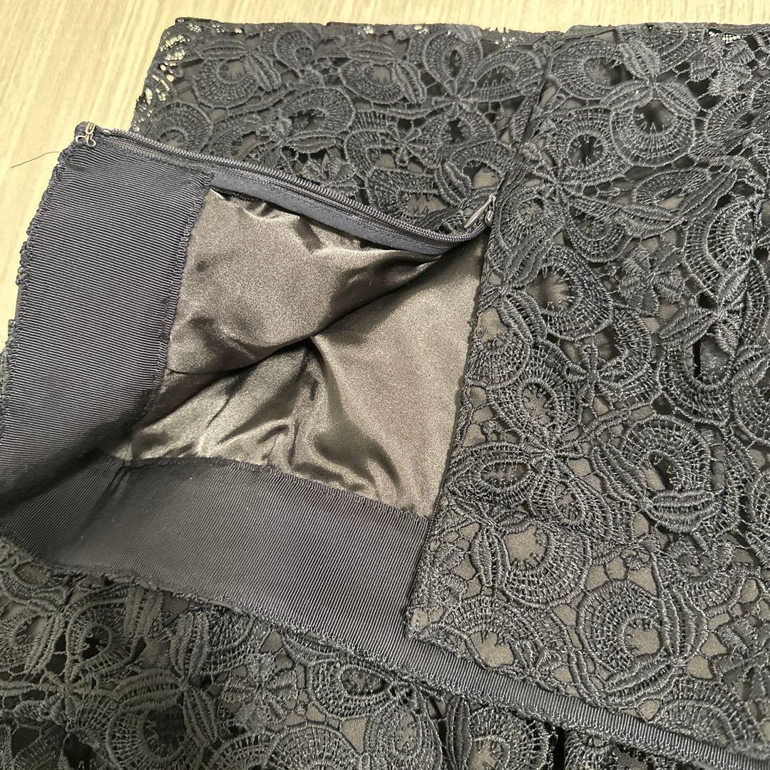 今夜限定値下げ　美品　アナイ　モザイクフラワーレース セミフレアスカート　38