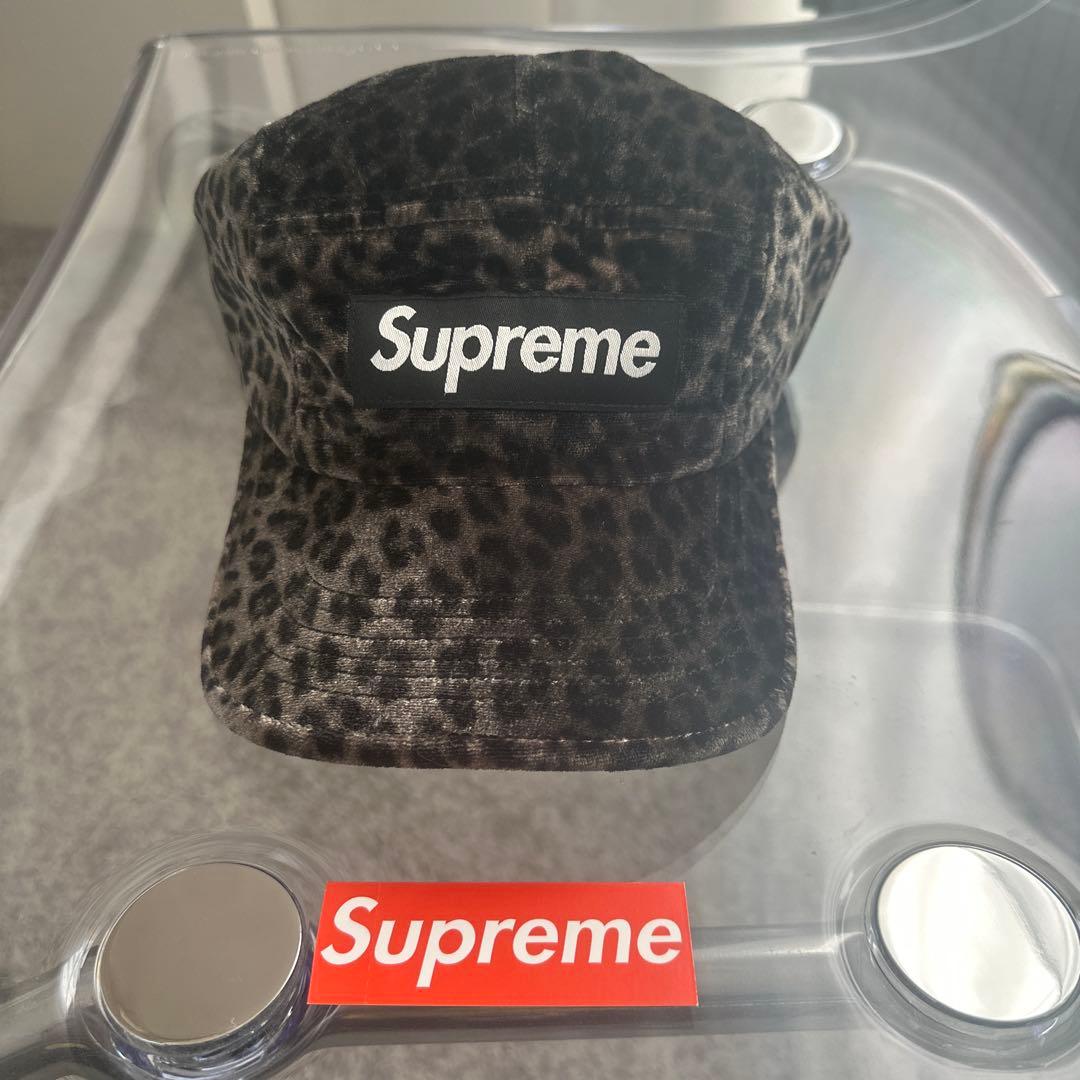 Supreme レオパード ベルベット キャップ 24ss