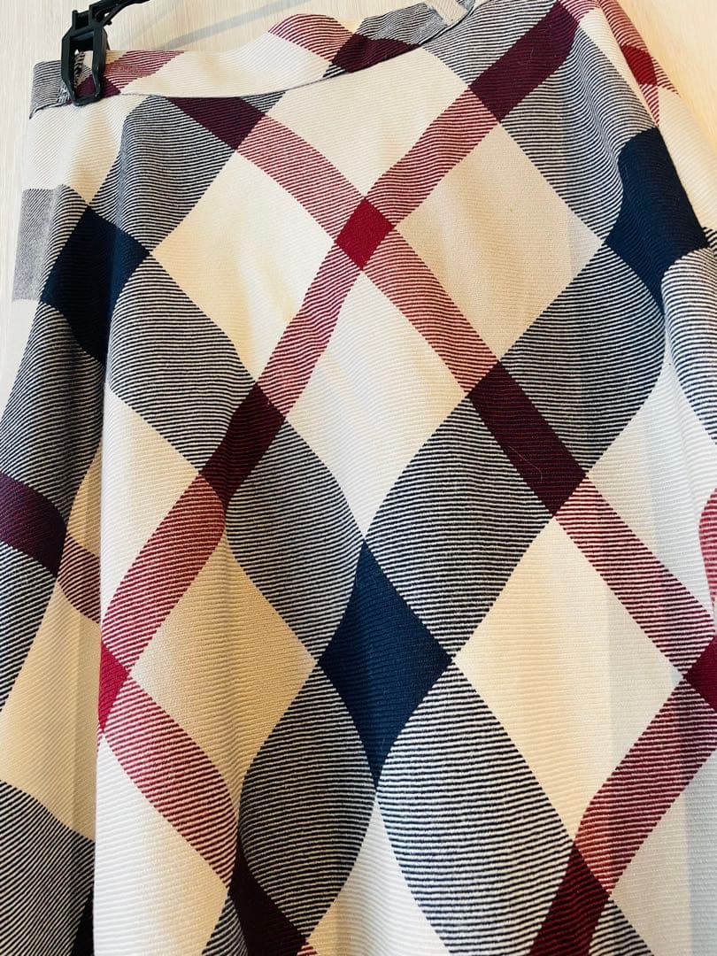 【美品】BLUE LABEL ブルーレーベル　チェック柄フレアロングスカート36