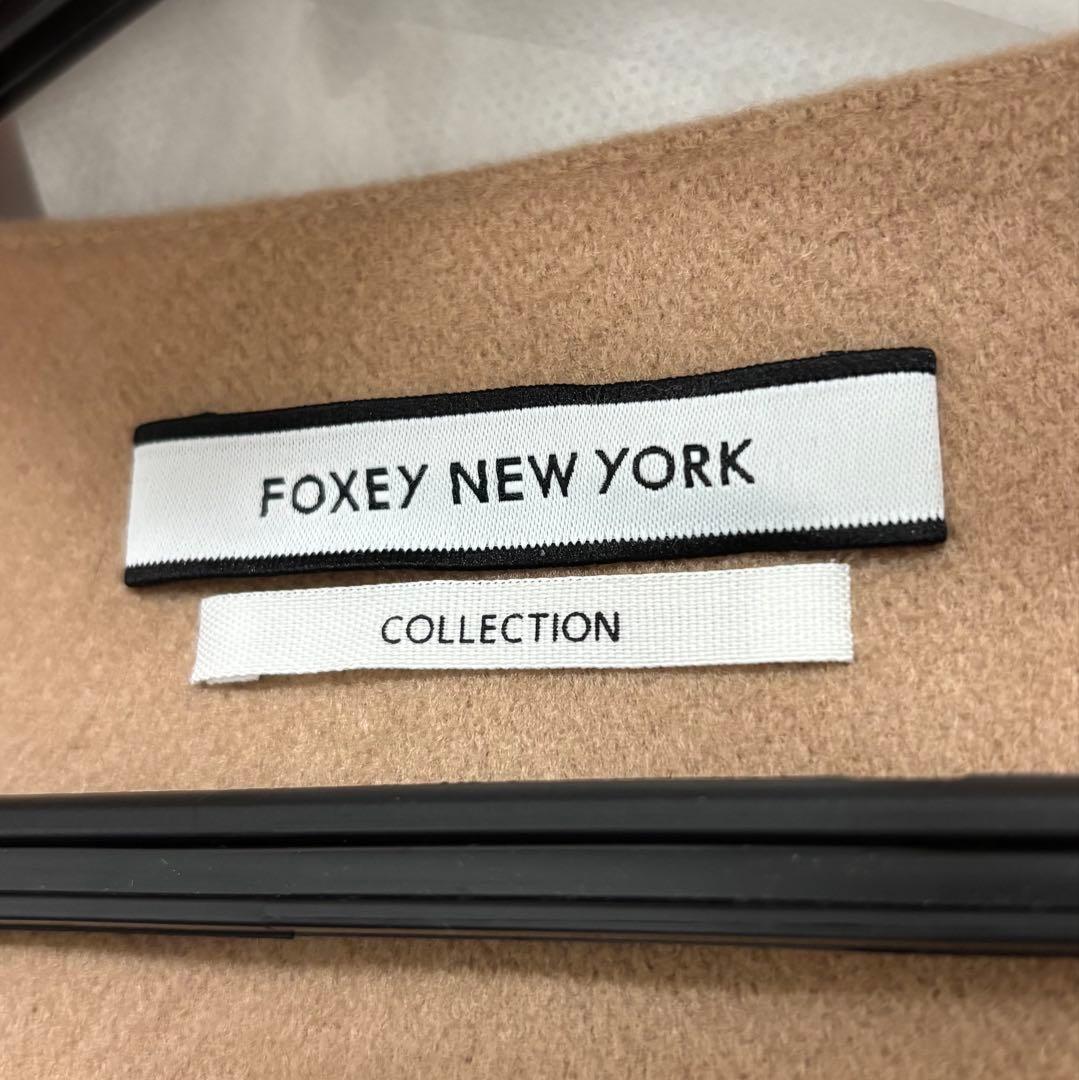 【極美品】FOXEY フォクシー ロングコート カシミヤ100% ノーカラー