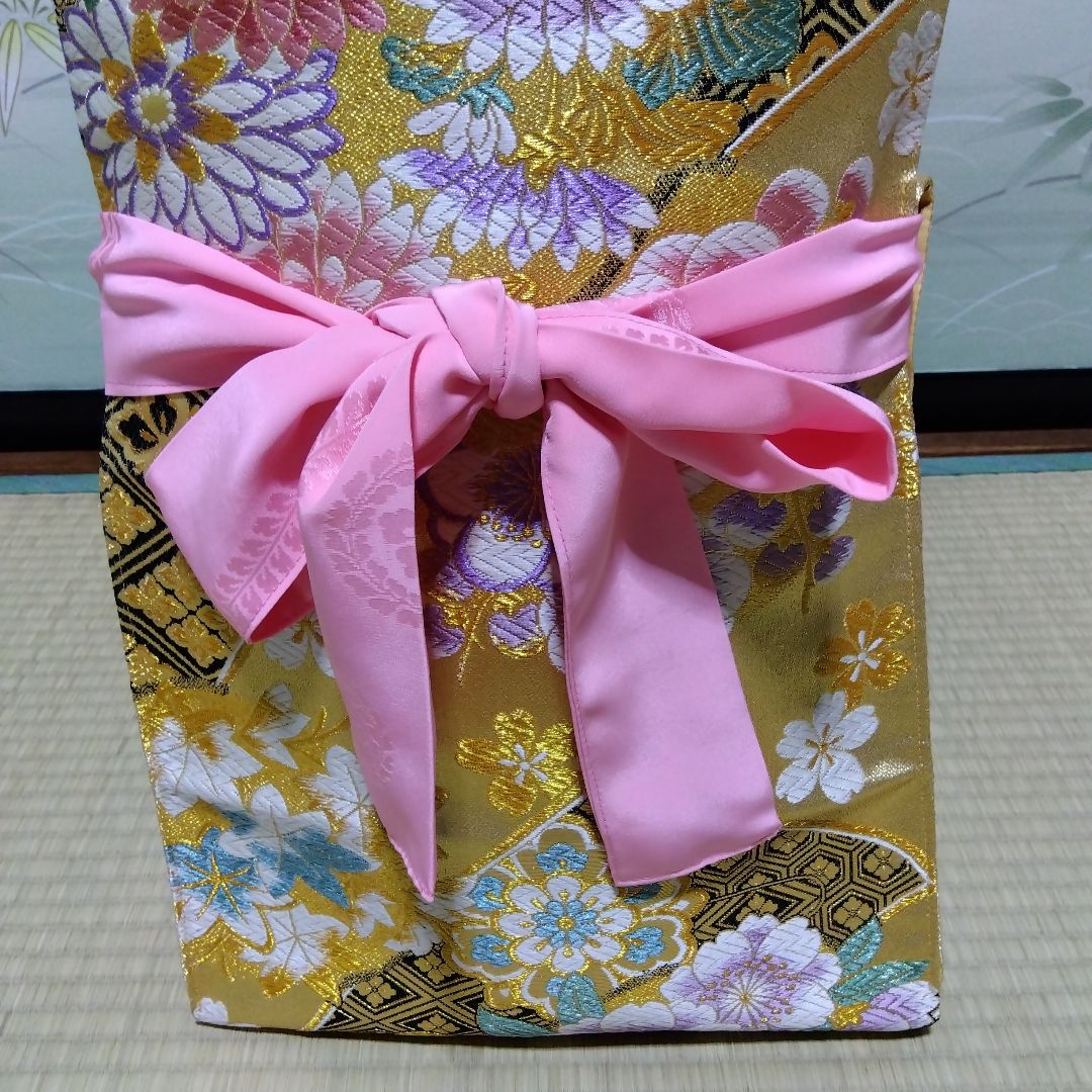 【中古帯リメイク】和楽器　琴　油単　ゆたん
