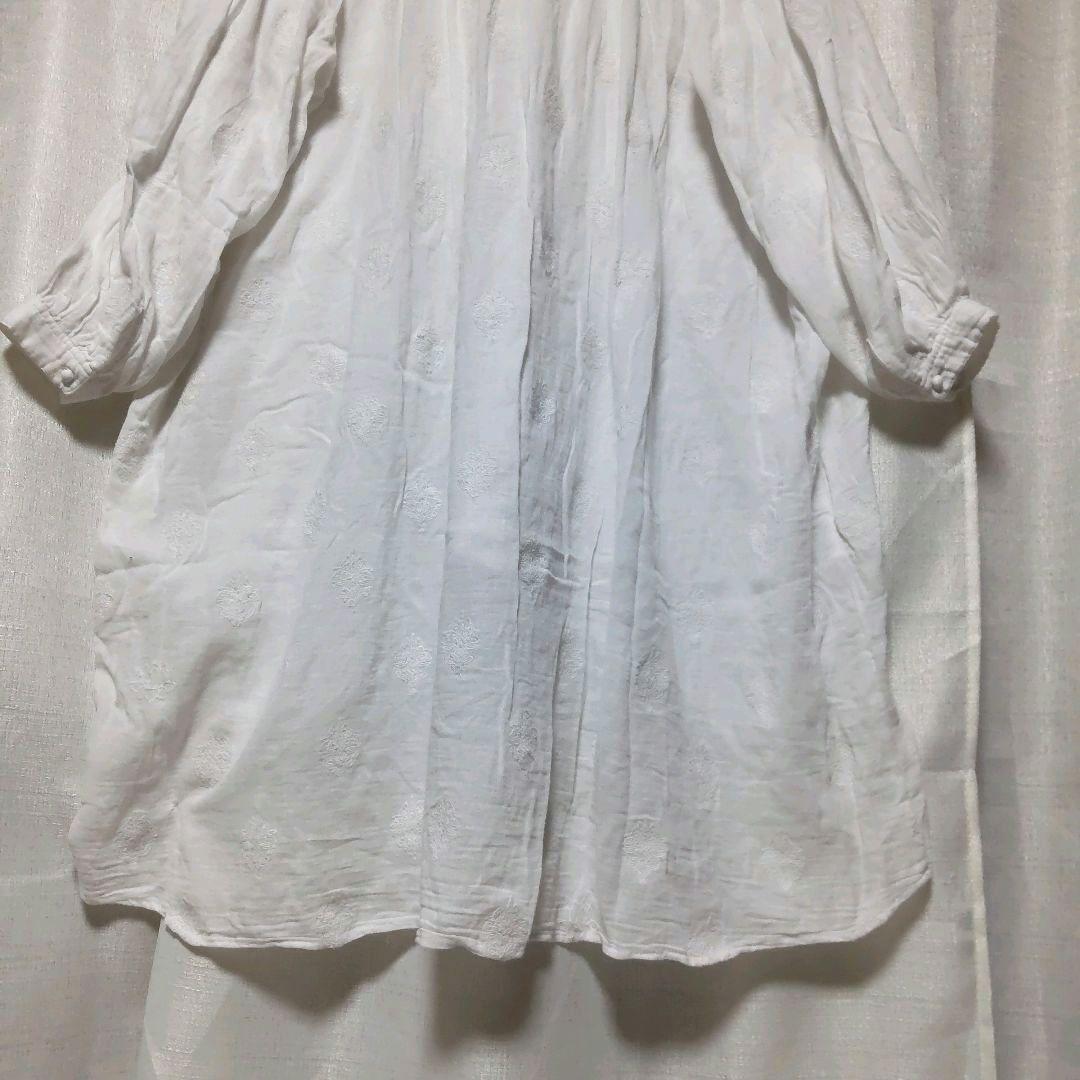 難あり美品✦HOUSE OF LOTUS/コットン刺繍タッセルワンピース/M/白