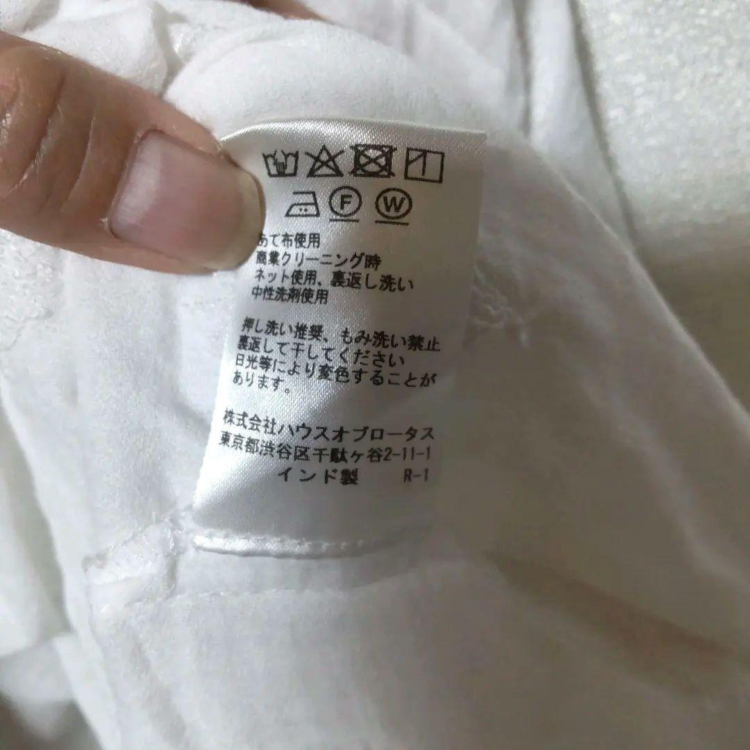 難あり美品✦HOUSE OF LOTUS/コットン刺繍タッセルワンピース/M/白