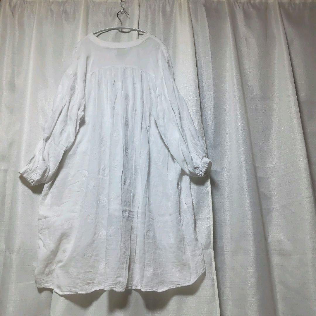 難あり美品✦HOUSE OF LOTUS/コットン刺繍タッセルワンピース/M/白