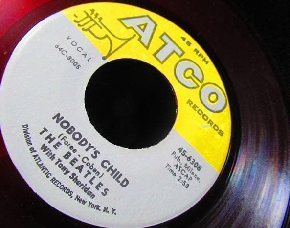 3 【希少赤盤 BEATLES 45/ジョン・レノン表記】ビートルズ/60年代