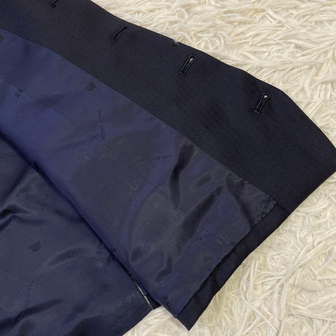 《美品》 TAKEO KIKUCHI ジレ スーツベスト ネイビー LL