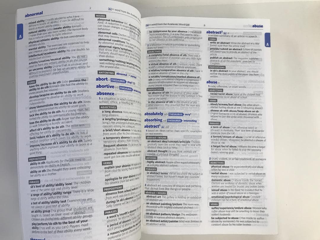 英英辞典「Longman Collocations Dictionary」