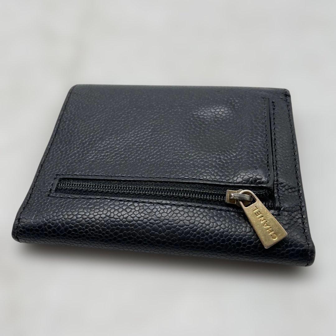 【mh/11.17/25】シャネル つ折り財布 ココマーク ゴールド金具