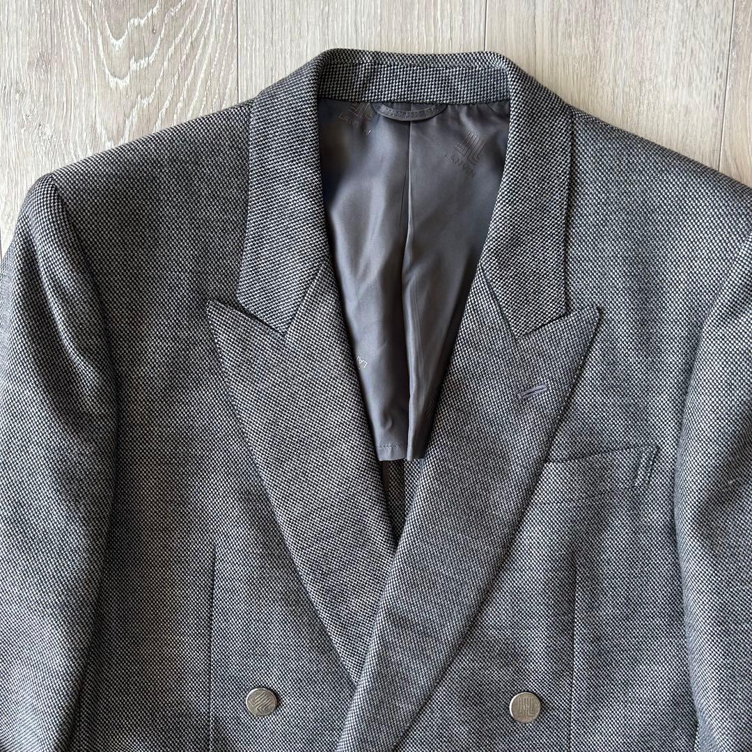 LANVIN ランバン ダブルブレストテーラードジャケット グレー メタルボタン