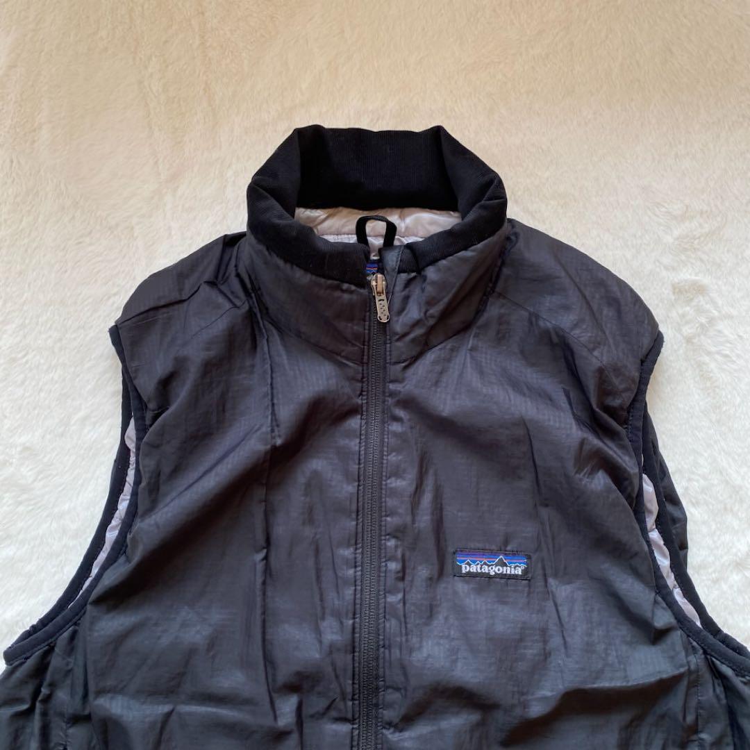 00s Patagonia マイクロパフベスト　パフボール　黒　ナイロン　S