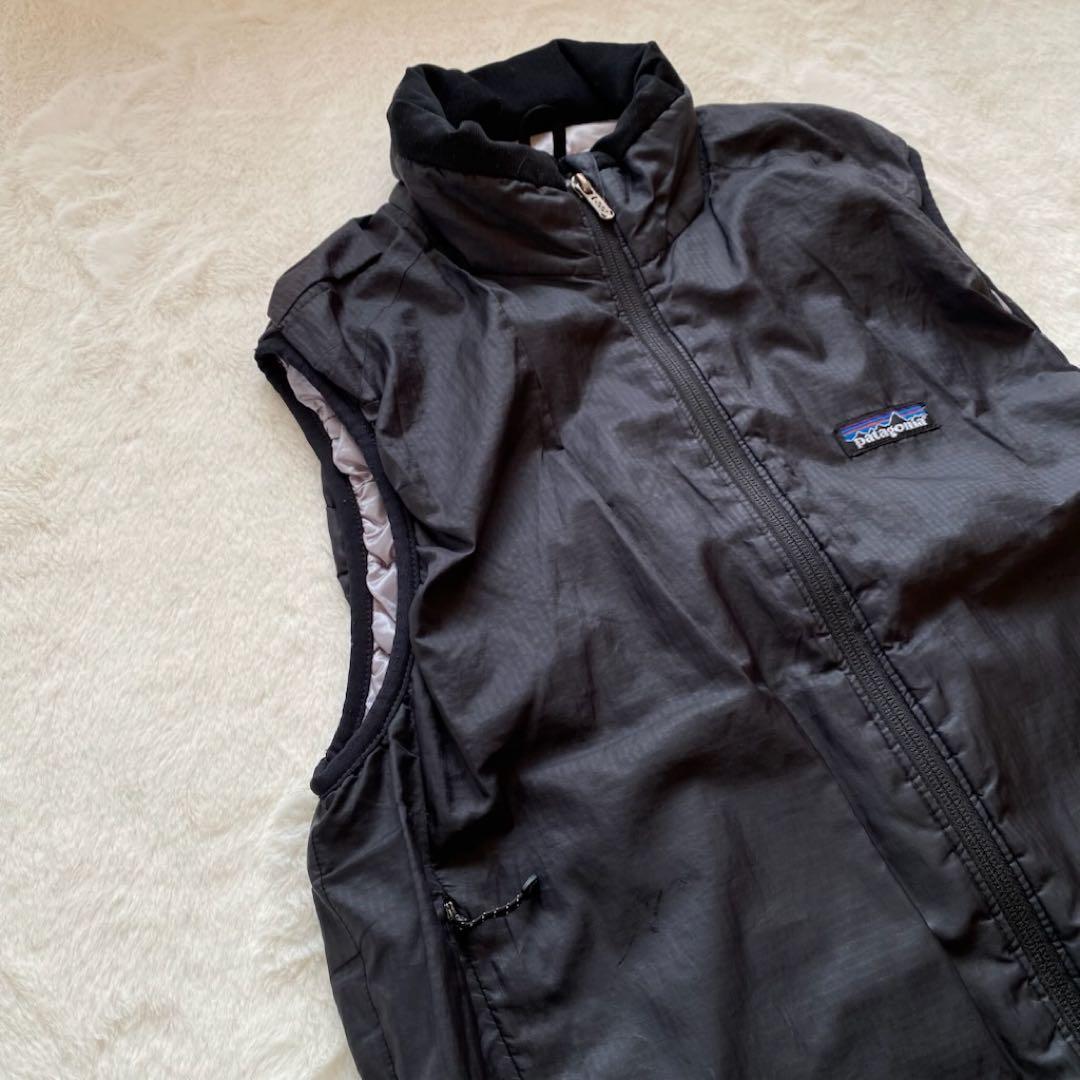00s Patagonia マイクロパフベスト　パフボール　黒　ナイロン　S