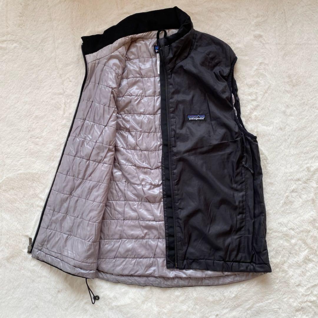 00s Patagonia マイクロパフベスト　パフボール　黒　ナイロン　S