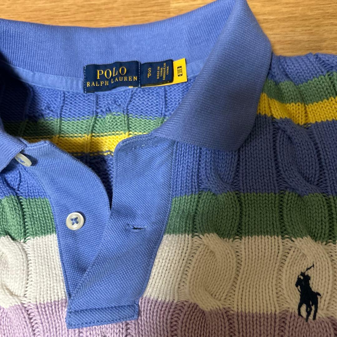 POLO RALPH LAUREN ケーブルニットポロシャツ Sサイズ