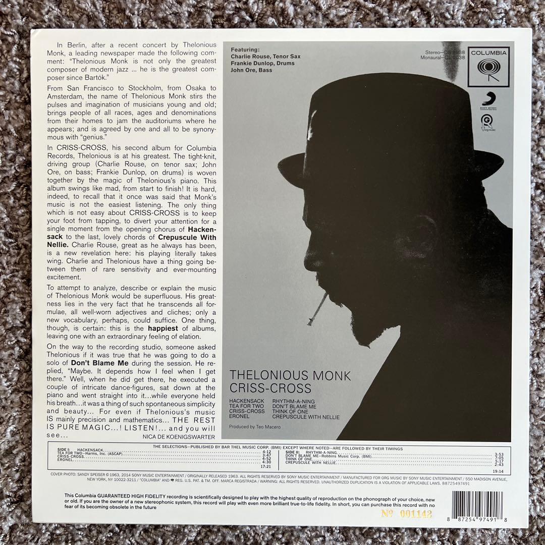 thelonious monk / criss cross180g2000枚限定