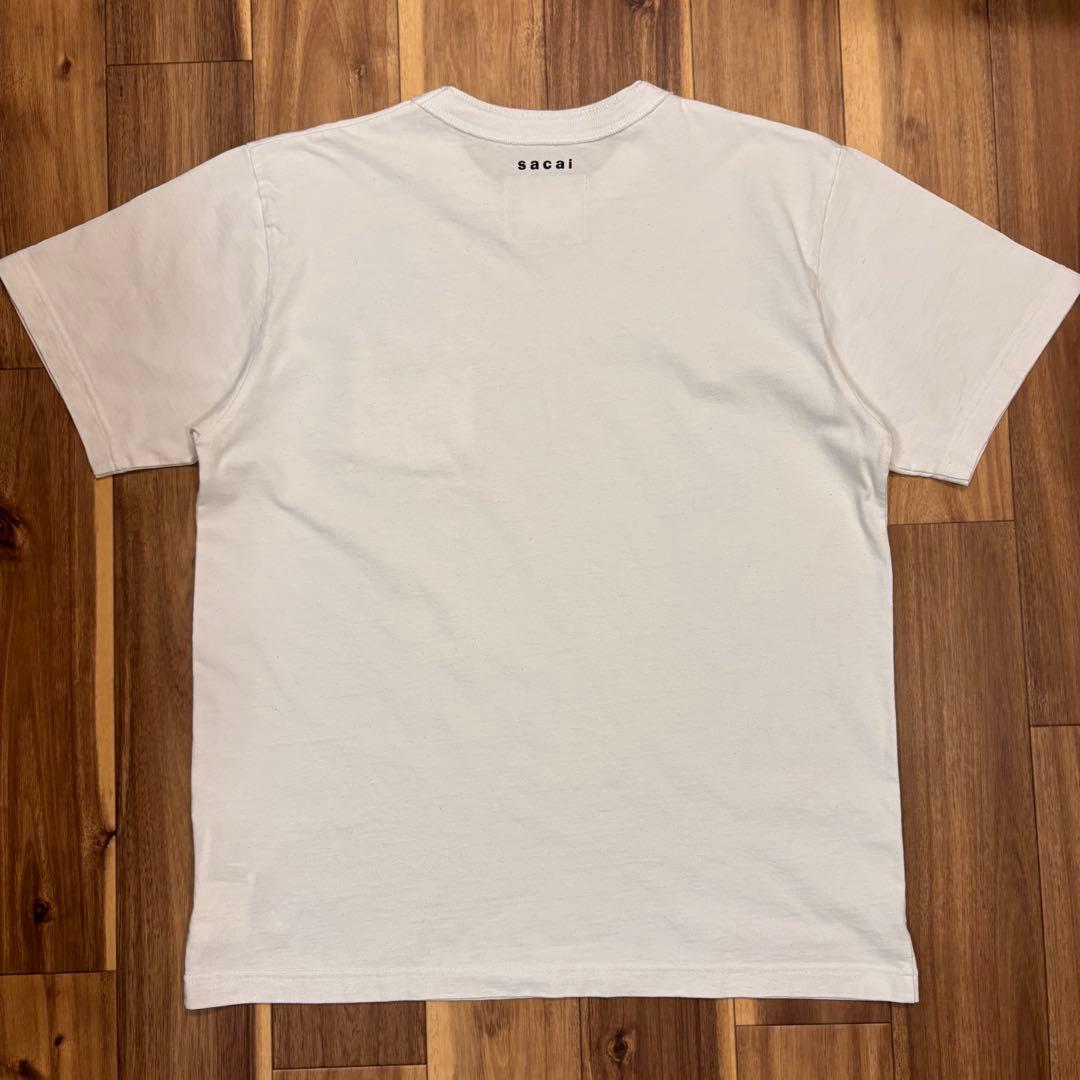 最終値下げ　sacai × kaws 2 M ホワイト Tシャツ ポケット付き