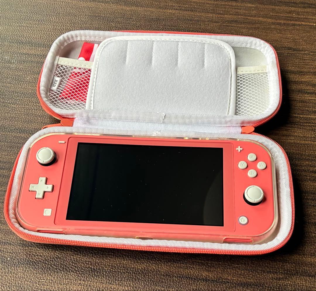 【美品・ケース付】 Switch Lite コーラル スイッチライト