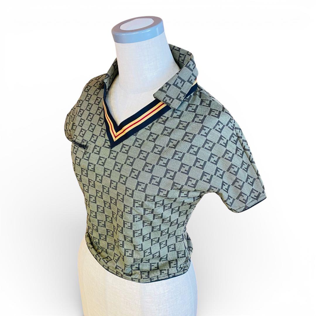 美品＊FENDI FF Zucca ポロシャツ 半袖 Size M イタリア製