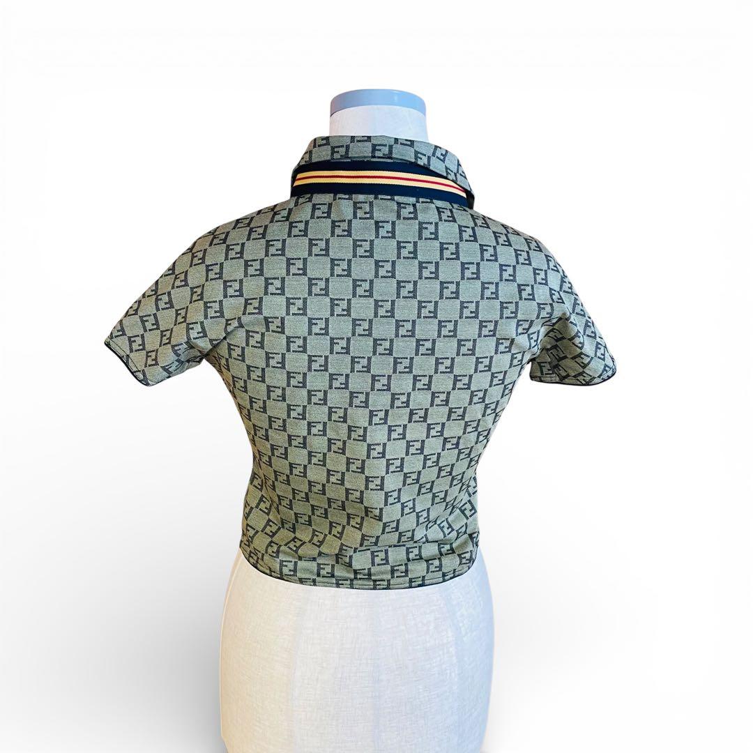 美品＊FENDI FF Zucca ポロシャツ 半袖 Size M イタリア製