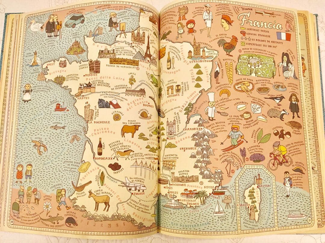 レア！マップス 新 世界図絵 イタリア語！！