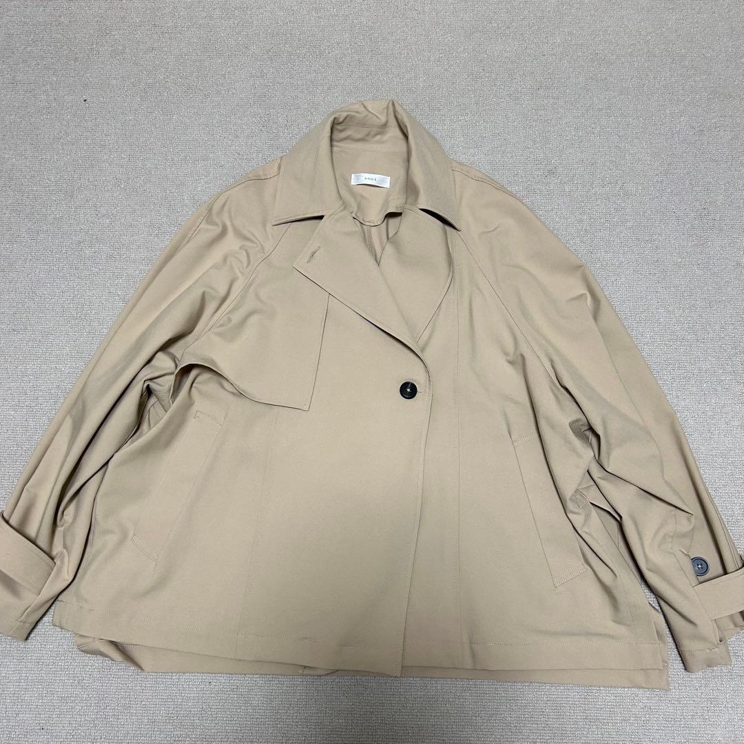 アユ超美品❣️ANGIE ショートトレンチコート ベージュ フリー