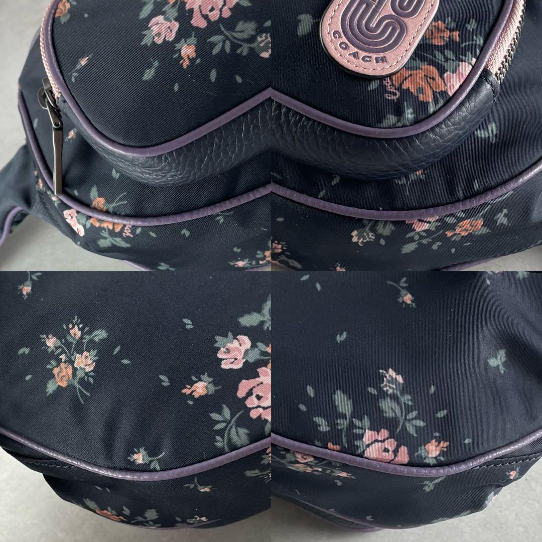 よっちゃん様✨コーチ ウエストバッグ ボディバッグ ナイロン×レザー 花柄