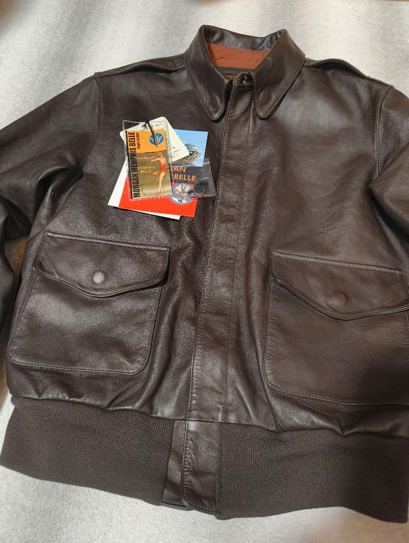 【美品】MORGAN MEMPHIS BELLE A-2 38 馬革 中田商店