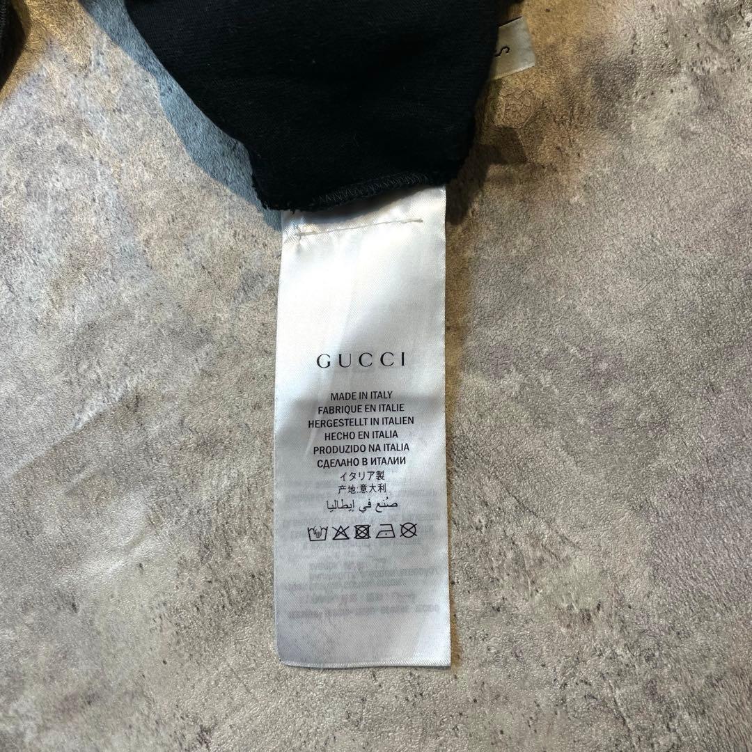GUCCI グッチ キャット刺繍 Tシャツ ブラック サイズS