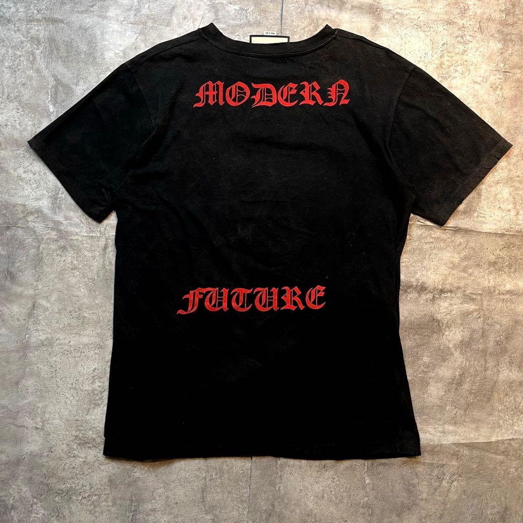 GUCCI グッチ キャット刺繍 Tシャツ ブラック サイズS
