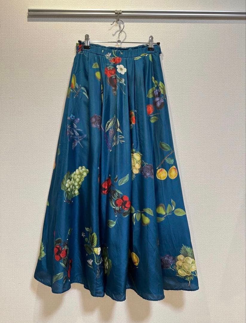 ⭐️極美品CABaNボタニカル ギャザースカート シルク トゥモローランド