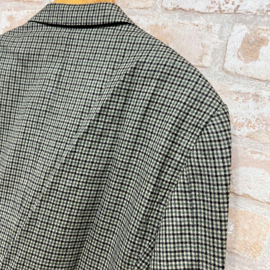 Paul Smith グリーン系チェック テーラードジャケット M