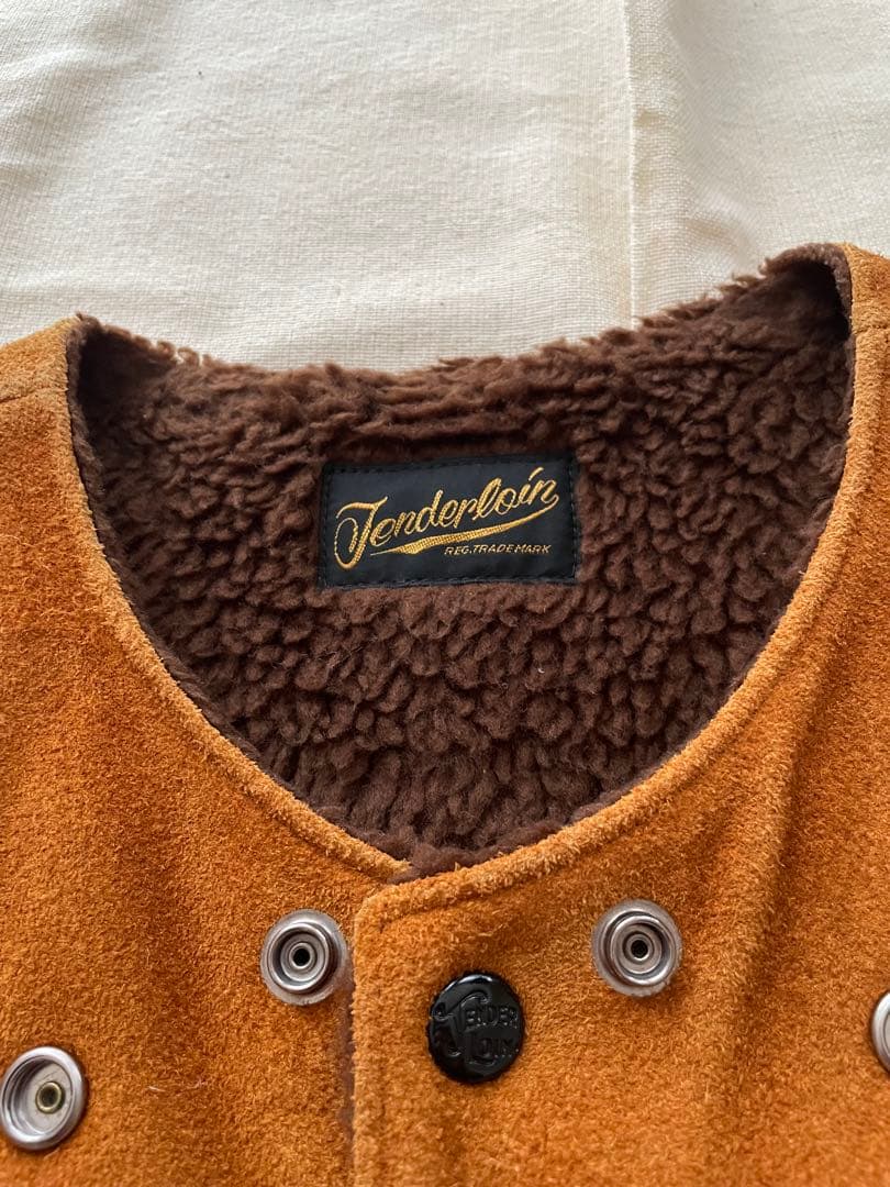 tenderloin テンダーロイン スエードベスト 裏地ボア 中古品