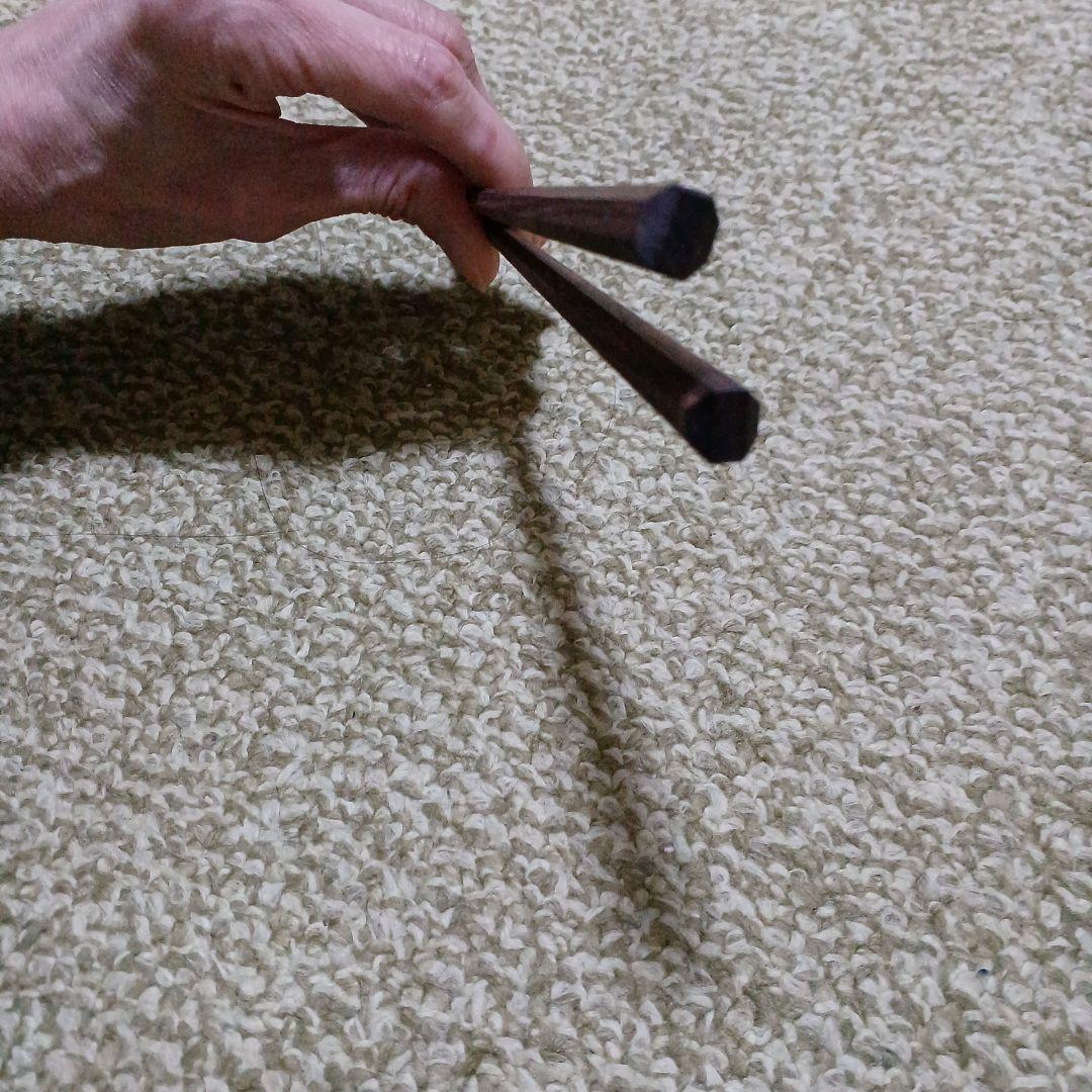 マルナオ　木製ダークブラウン箸と収納袋セット
