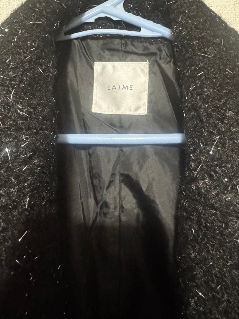 ⚠️購入お控えください 【EATME】ラメブークレロングコート　ブラック