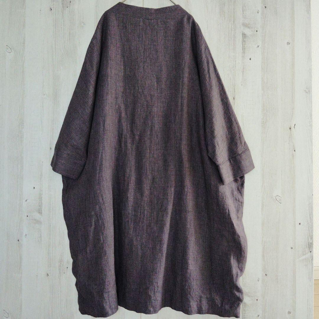 【タグ付新品】creema en-en 作家 ドルマン袖 リネンコート 裏地付