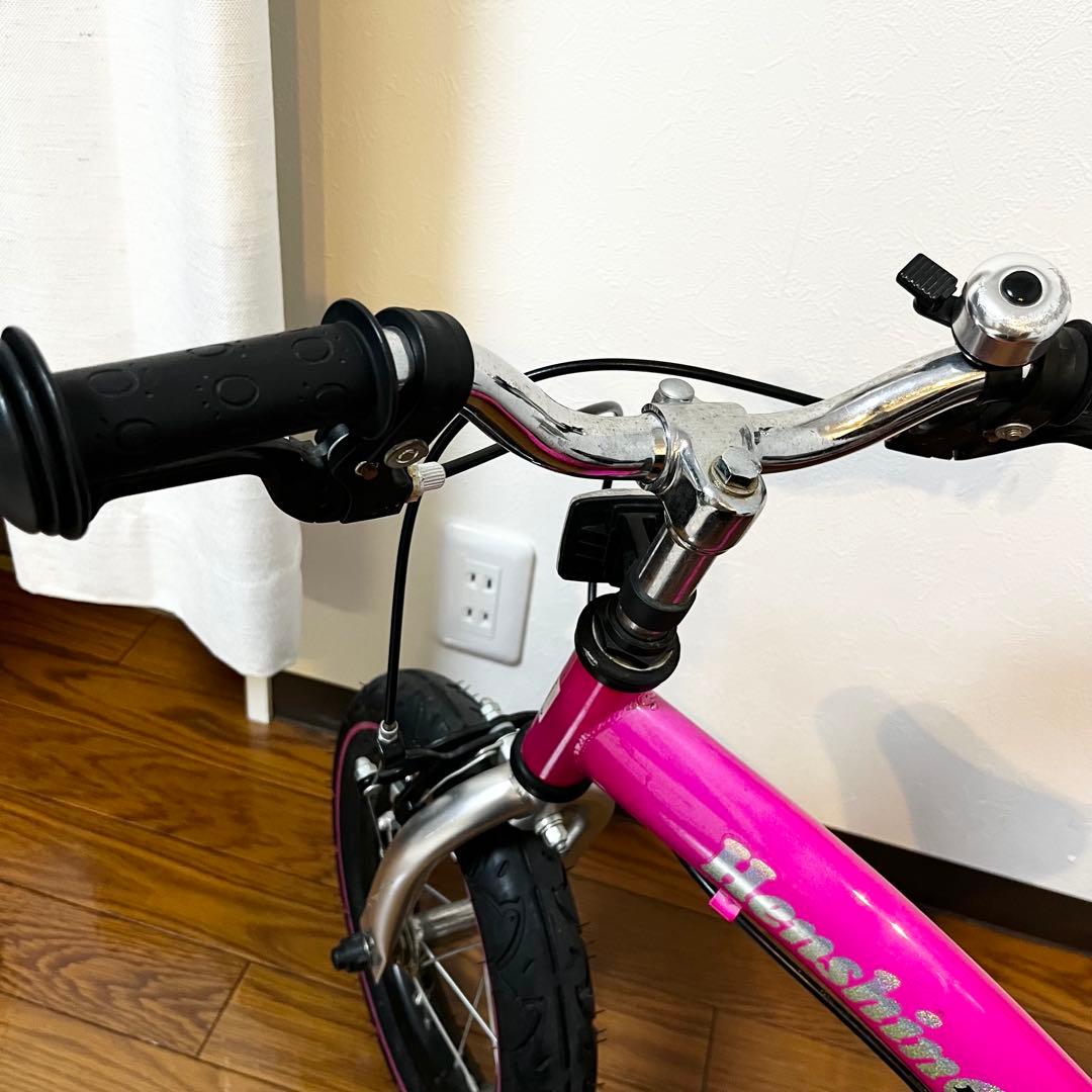 【極美品】へんしんバイク 12インチ ピンク スタンド付