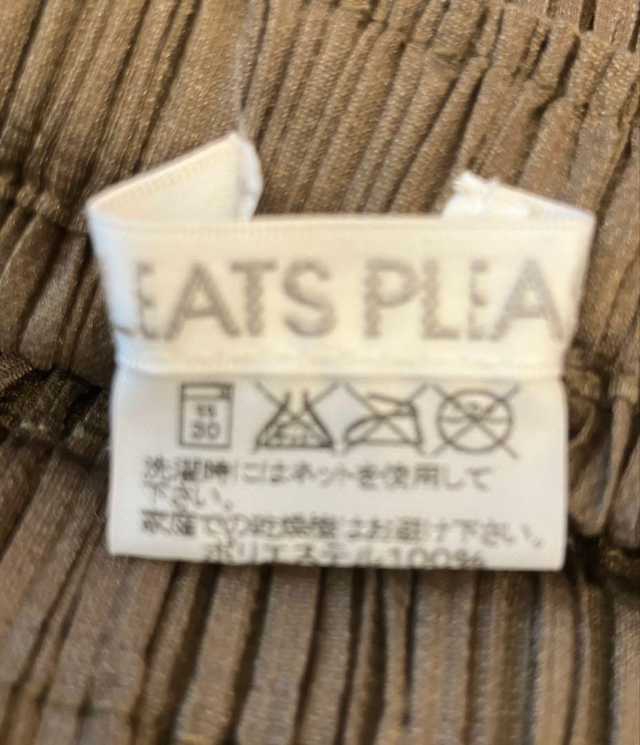 【希少】PLEATS PLEASE ロングスカート　サイズ3 カーキ色