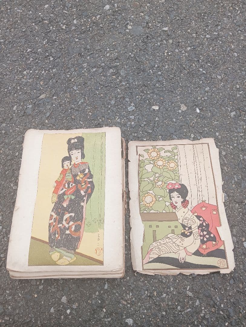 美人画 女性研究資料　竹久夢二　他　口絵・挿絵　美人画　浮世絵　切取　スクラップ