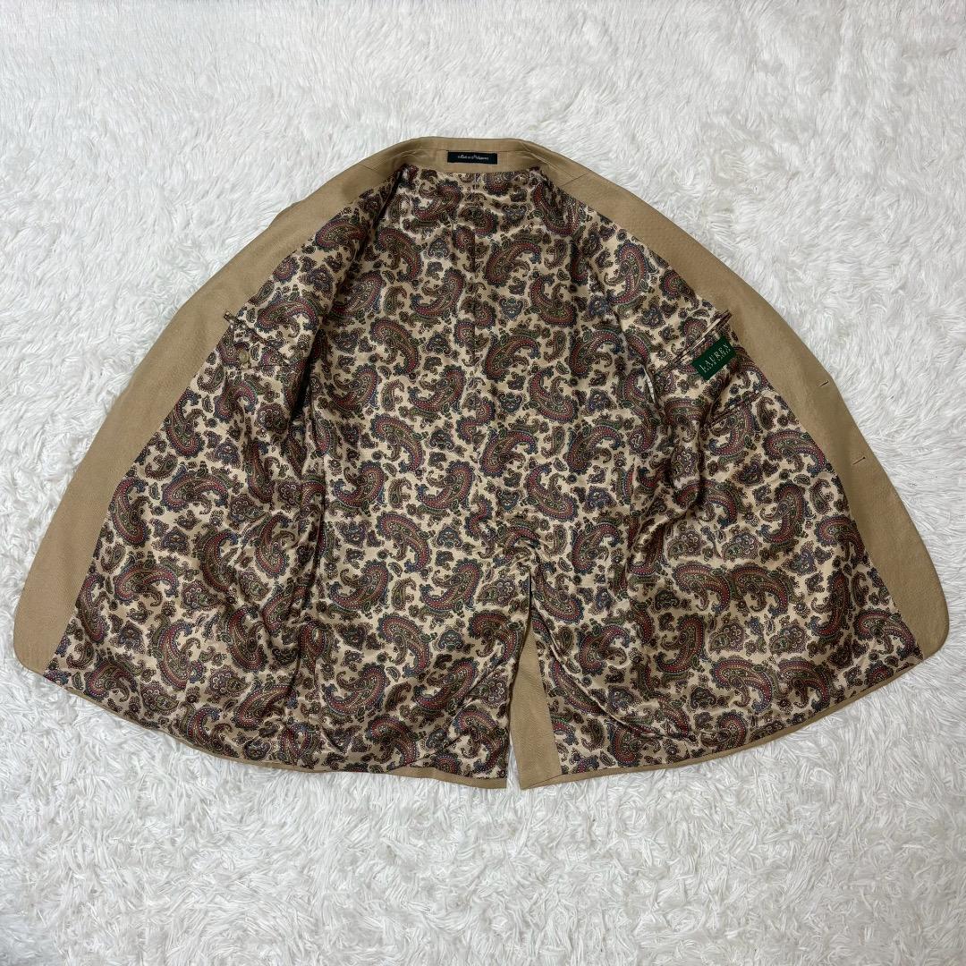 ◎美品 ローレンラルフローレン 希少デザイン ペイズリー 高級生地 春夏 麻混
