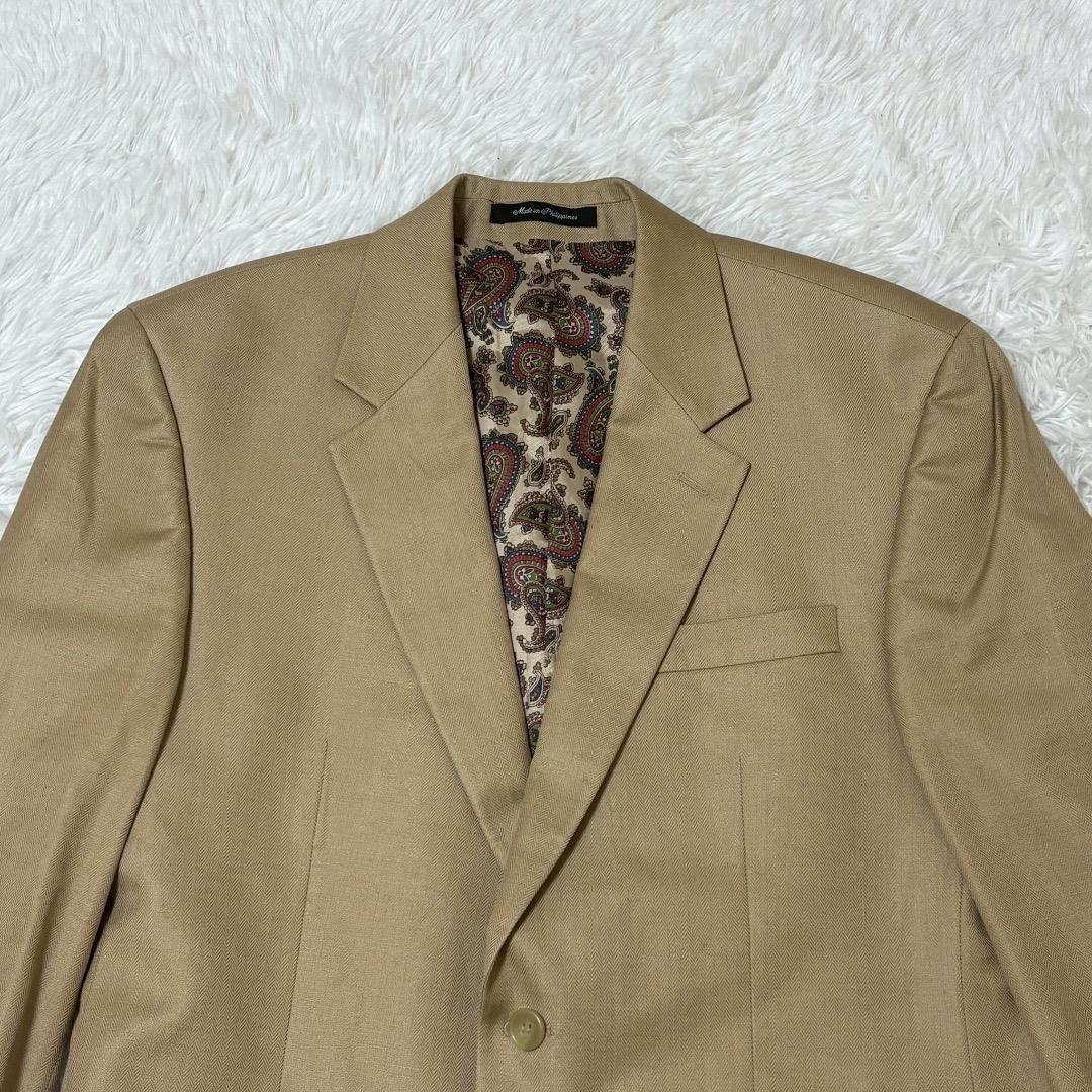 ◎美品 ローレンラルフローレン 希少デザイン ペイズリー 高級生地 春夏 麻混