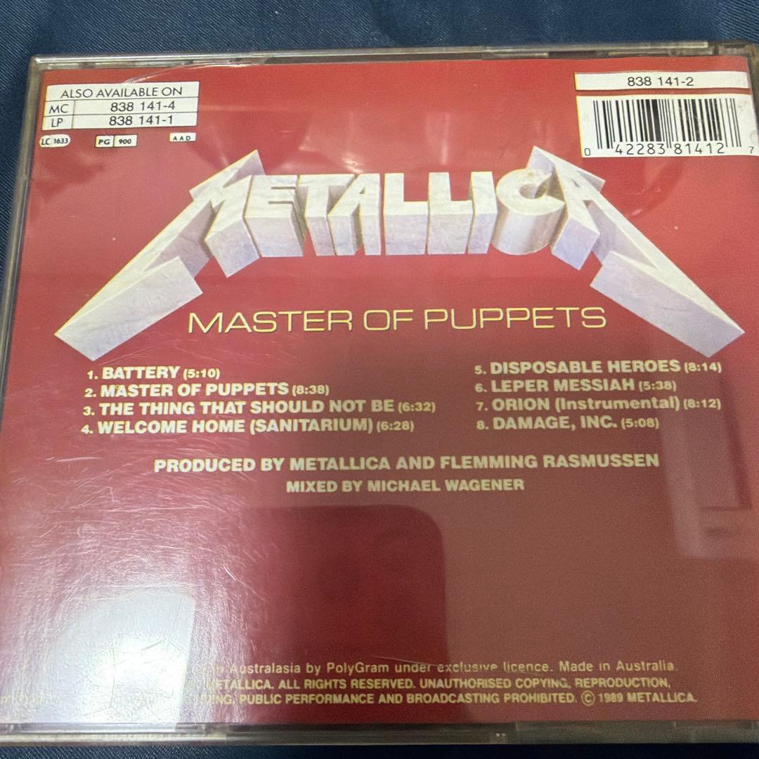 洋楽 llica master of puppets gold edition